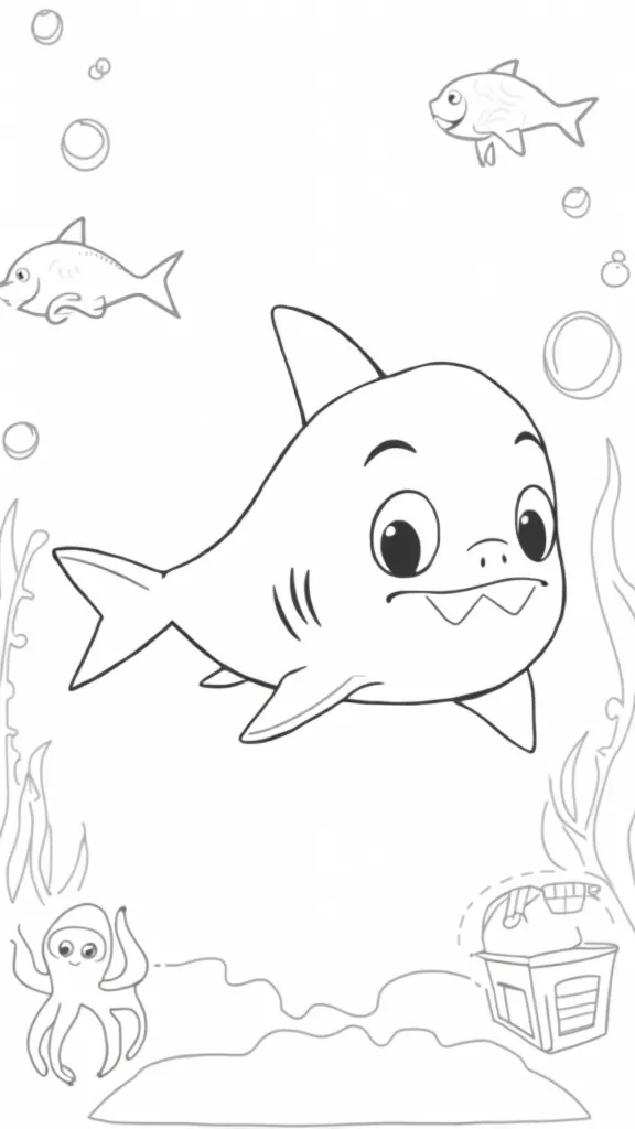 babyshark coloring pages